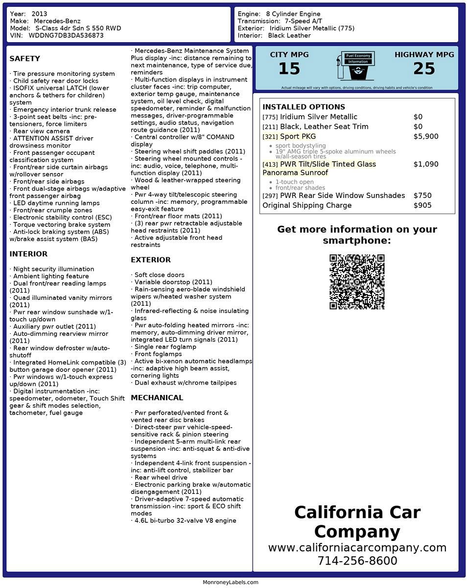 Used 2013 Mercedes-Benz S 550 Sedan image 32