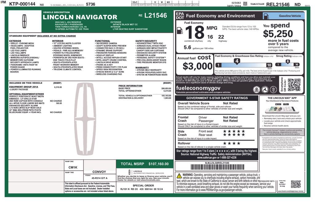 Certified 2024 Lincoln Navigator L Reserve AWD/4WD image 12