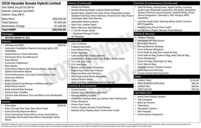 New 2026 Hyundai Sonata Limited image 26