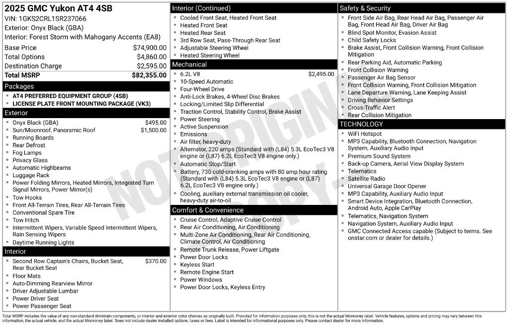 Certified 2025 GMC Yukon AT4 AWD/4WD image 5