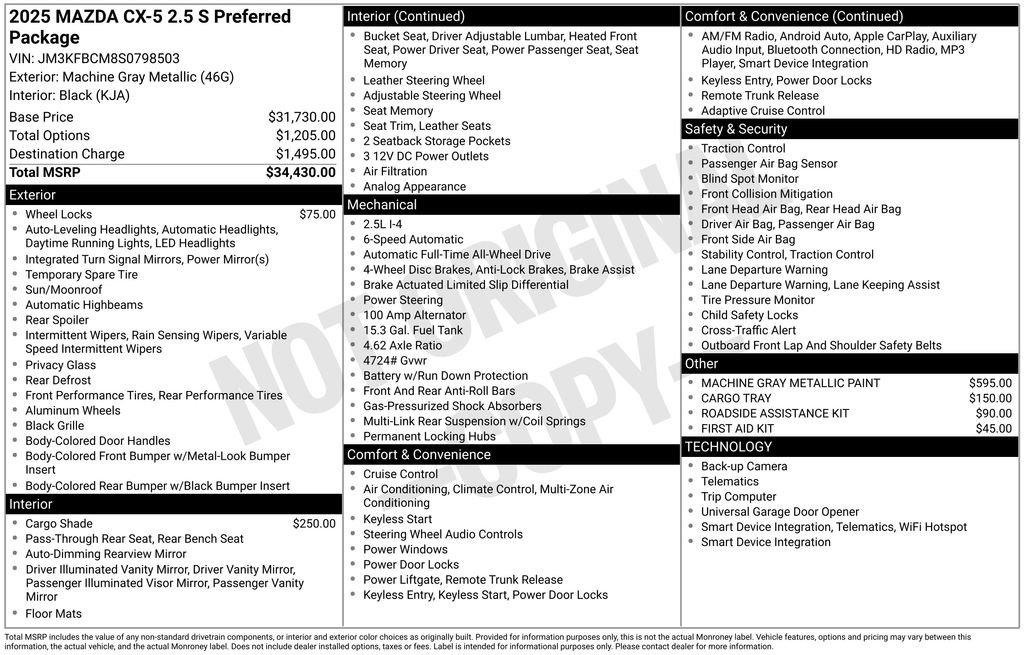 New 2025 MAZDA CX-5 AWD 2.5 S w/ Preferred Package image 40