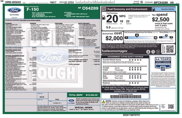 Used 2021 Ford F150 Lariat w/ Equipment Group 502A High AWD/4WD image 25