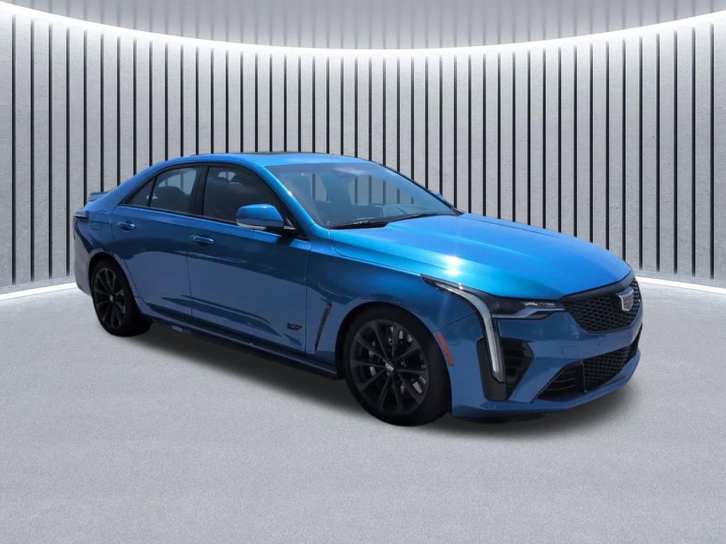 Used 2025 Cadillac CT4 V Blackwing w/ LPO, Blue Accent Package RWD image 2