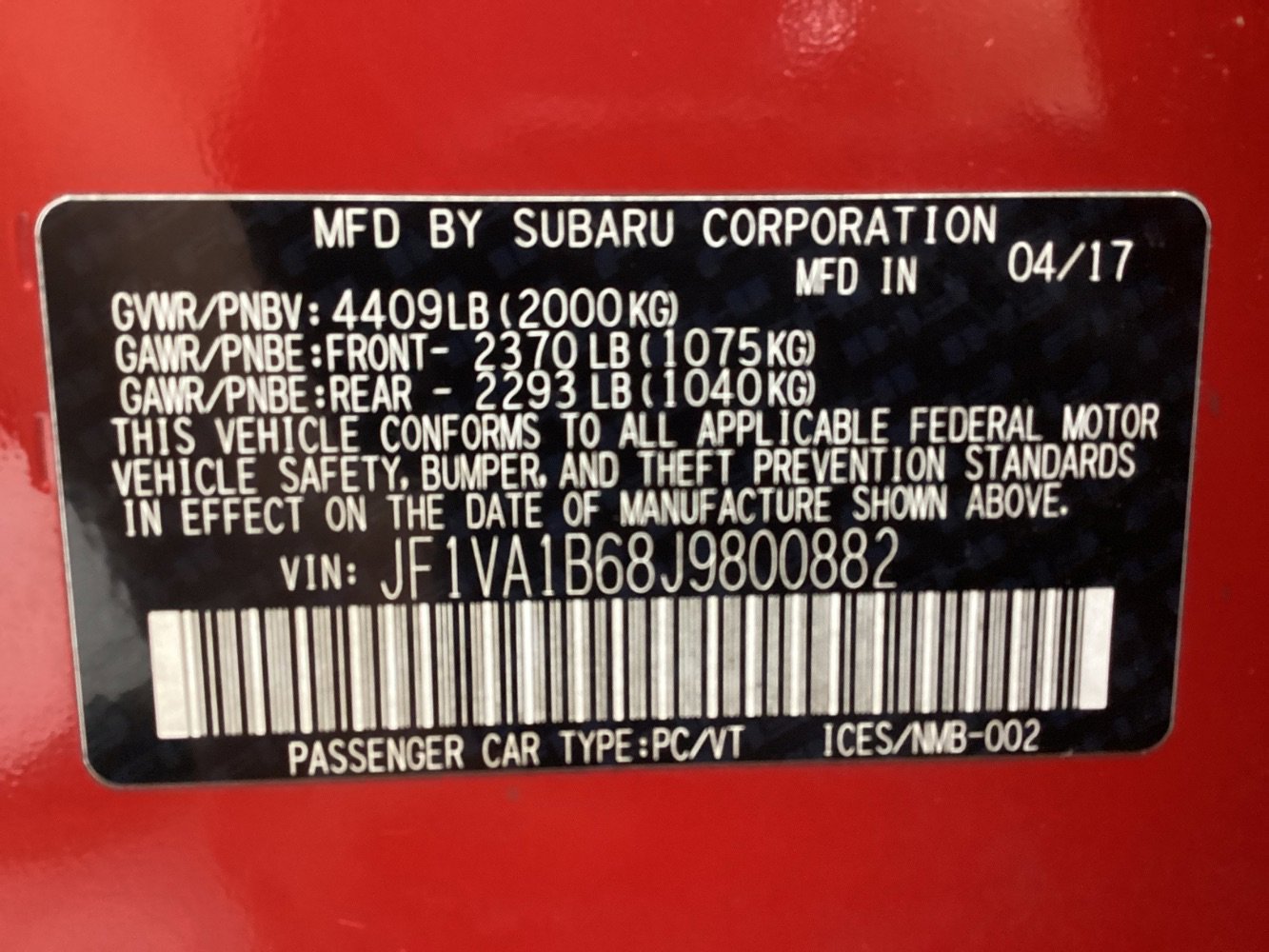 Used 2018 Subaru WRX Premium w/ Performance Package AWD/4WD image 49