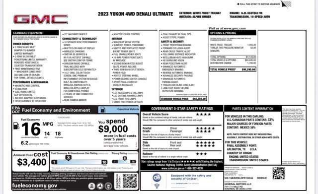 Used 2023 GMC Yukon Denali Ultimate AWD/4WD image 32