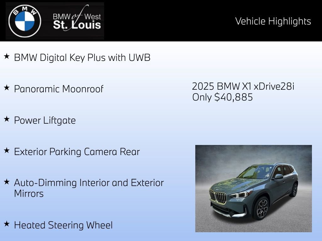 Used 2025 BMW X1 xDrive28i w/ Convenience Package AWD/4WD image 16