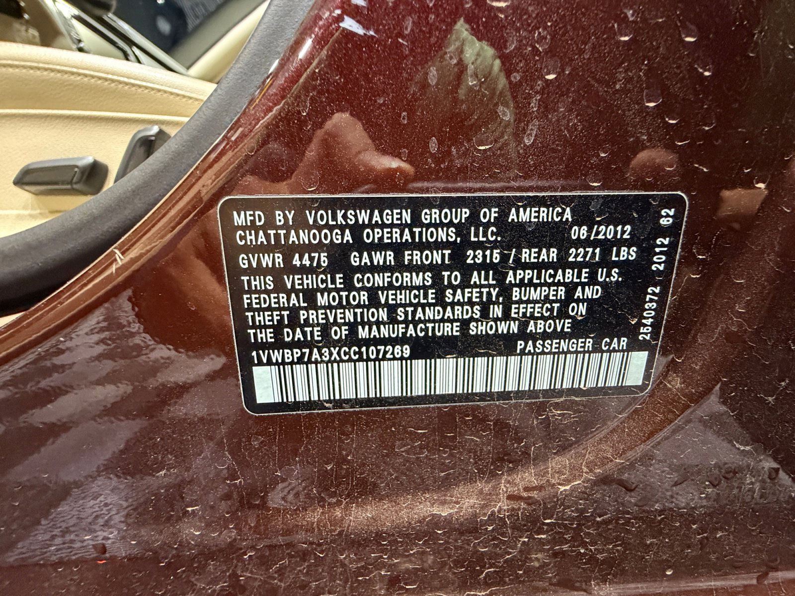 Used 2012 Volkswagen Passat 2.5 SE image 25