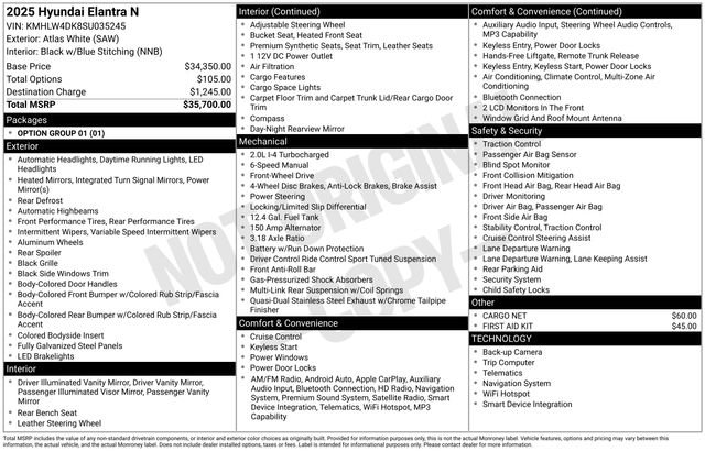 New 2025 Hyundai Elantra N image 1