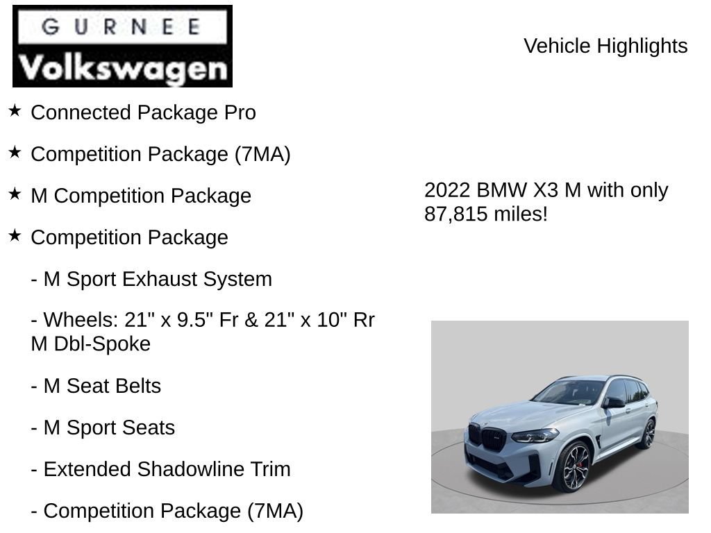 Used 2022 BMW X3 M w/ Competition Package AWD/4WD image 8