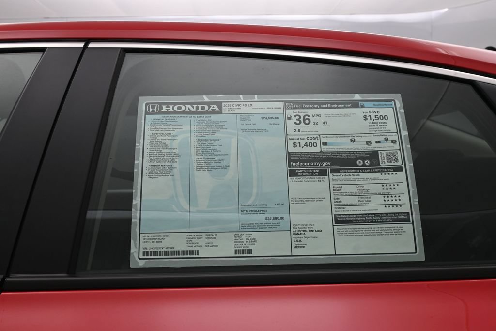 New 2026 Honda Civic LX image 46
