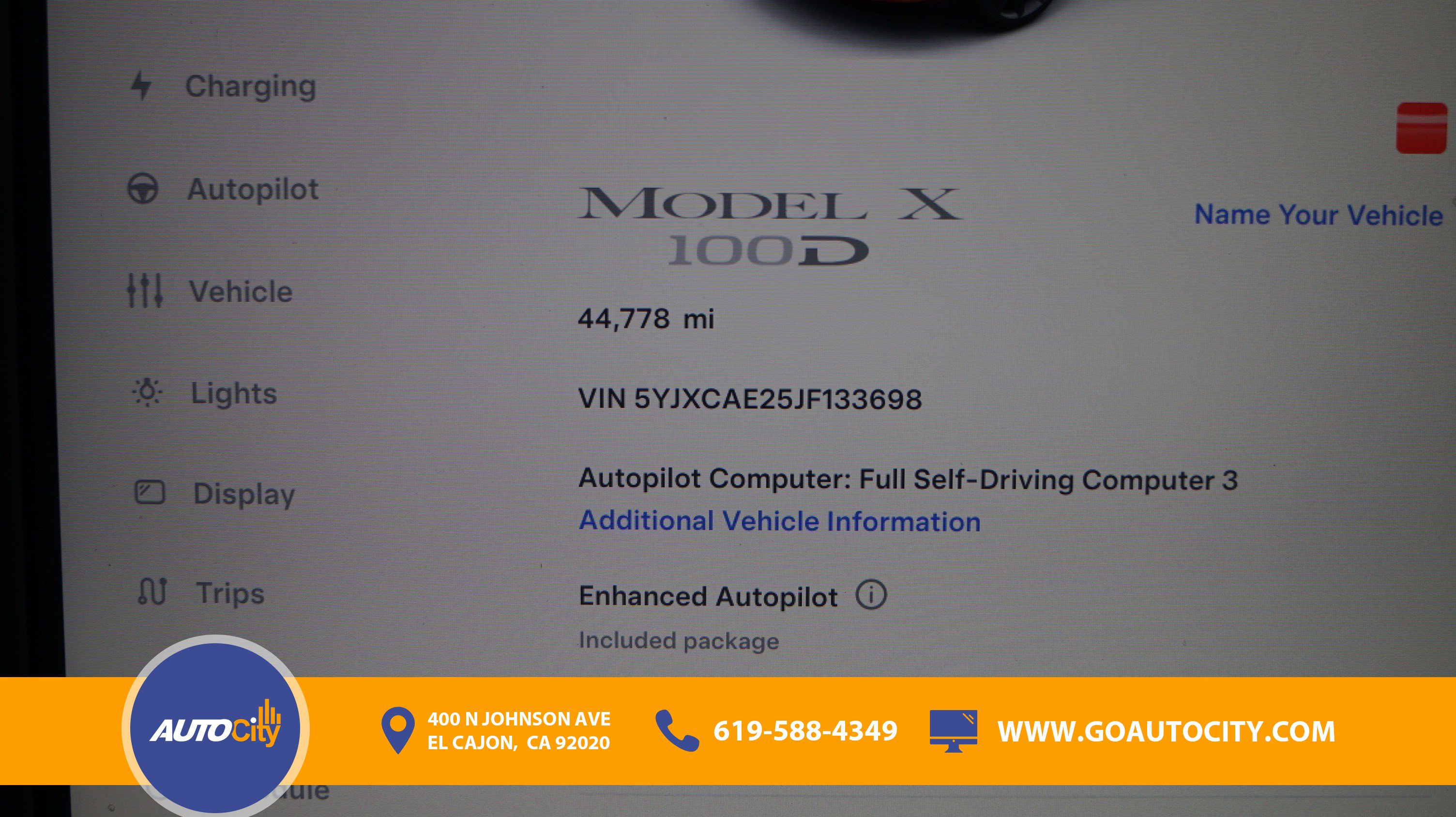 Used 2018 Tesla Model X 100D AWD/4WD image 3