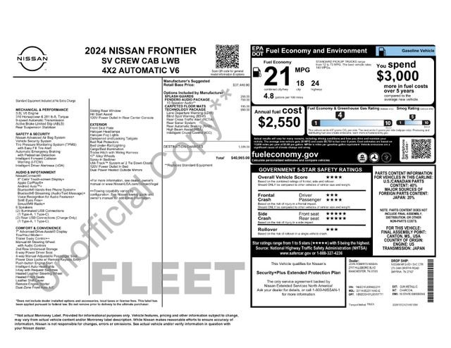 Used 2024 Nissan Frontier SV w/ Technology Package RWD image 4