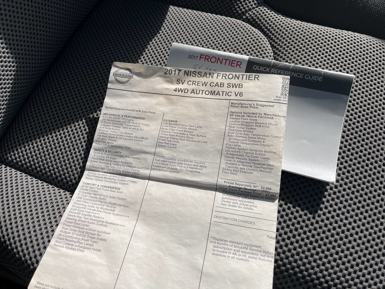 Used 2017 Nissan Frontier SV w/ SV Value Truck Package image 35