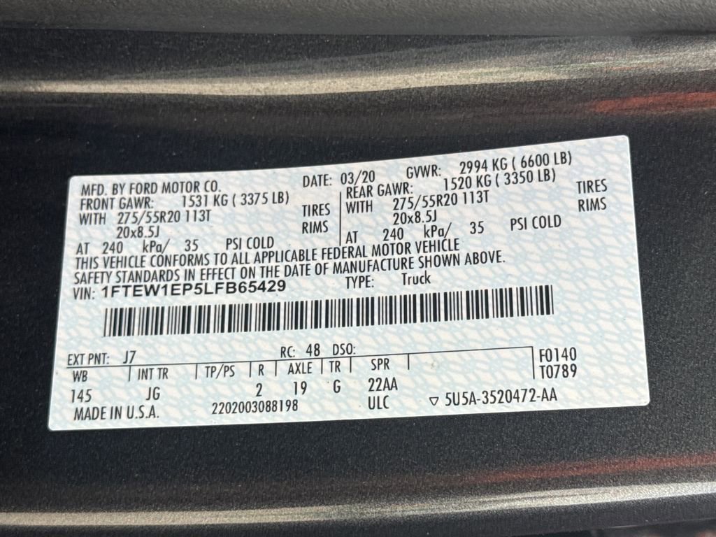 Used 2020 Ford F150 XL w/ Equipment Group 101A Mid AWD/4WD image 33