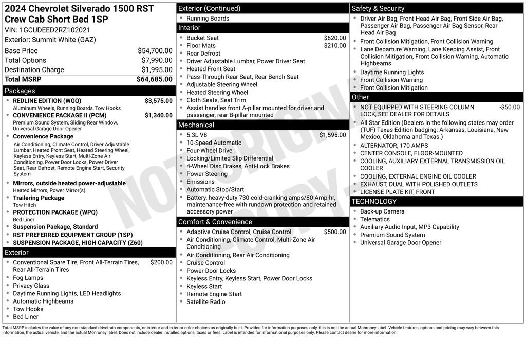Used 2024 Chevrolet Silverado 1500 RST w/ Redline Edition AWD/4WD image 48