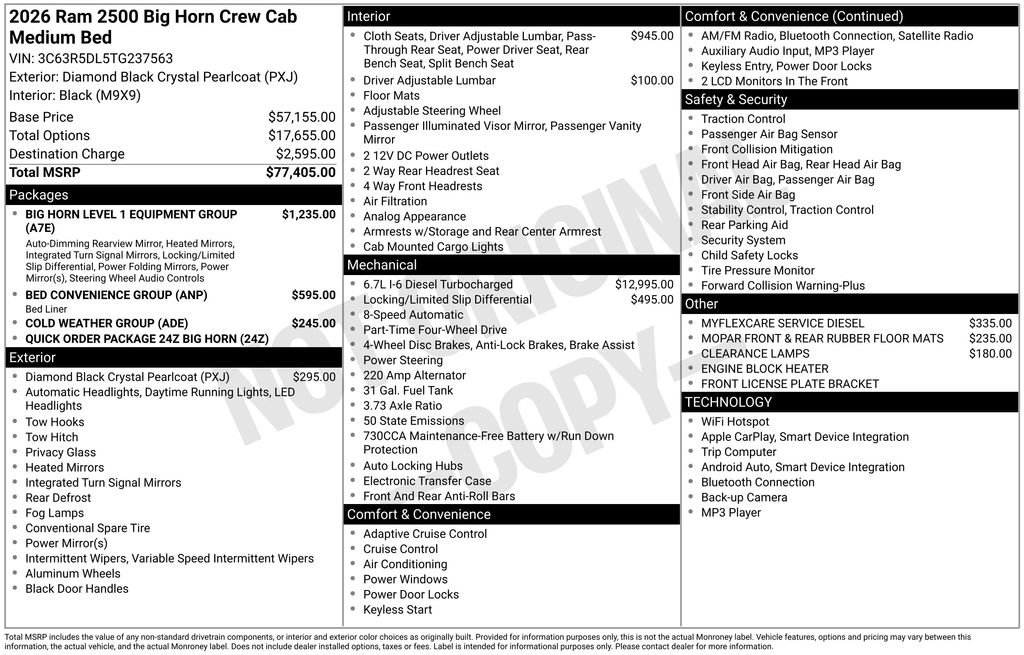 New 2026 RAM 2500 Big Horn AWD/4WD image 6