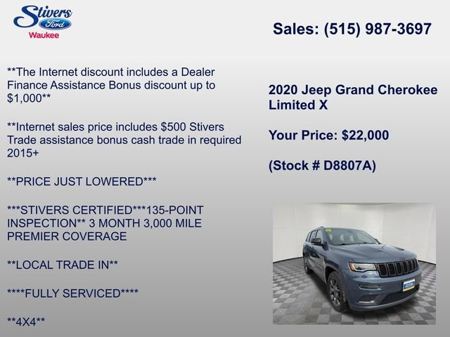 Used 2020 Jeep Grand Cherokee Limited X image 7
