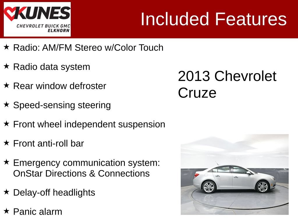 Used 2013 Chevrolet Cruze LTZ FWD image 3
