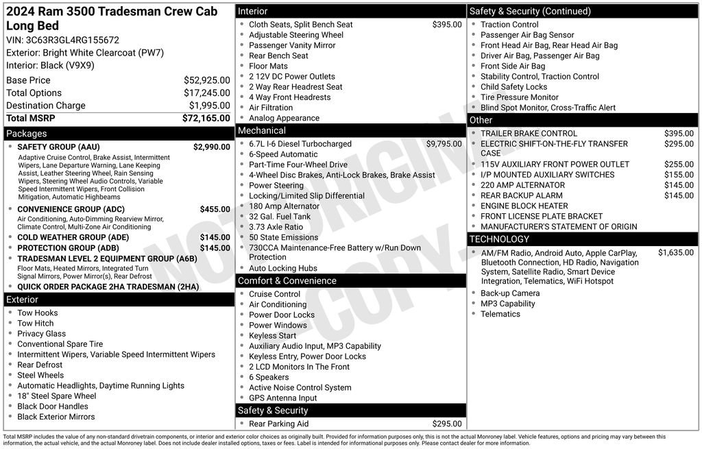 Used 2024 RAM 3500 Tradesman w/ Safety Group image 28