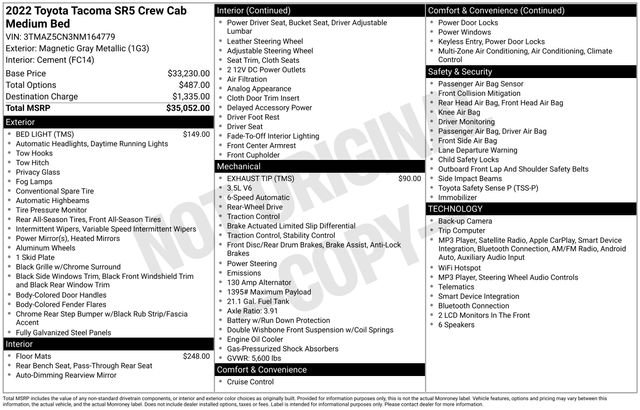 Certified 2022 Toyota Tacoma SR5 RWD image 32