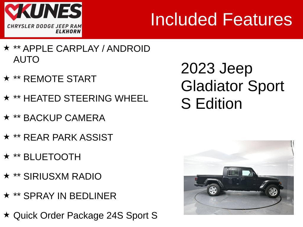 Used 2023 Jeep Gladiator Sport AWD/4WD image 2