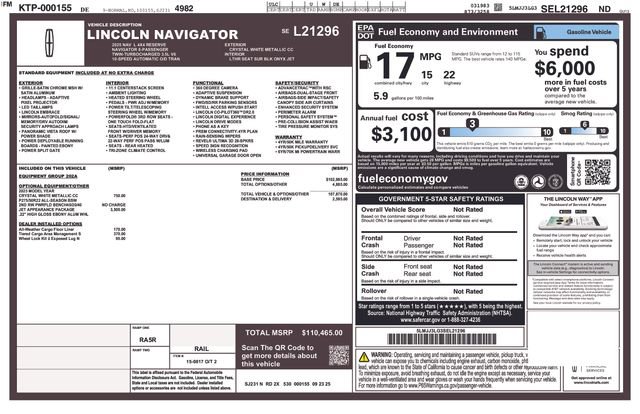 New 2025 Lincoln Navigator L Reserve w/ Jet Appearance Package image 9