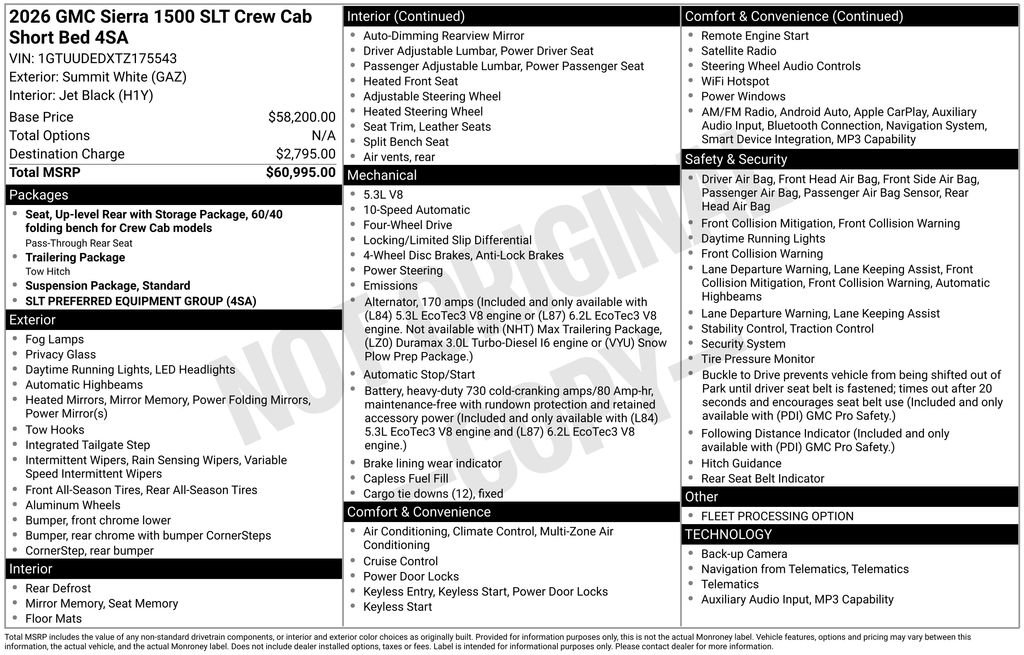 Used 2026 GMC Sierra 1500 SLT AWD/4WD image 10