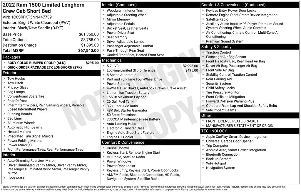Used 2022 RAM 1500 Limited w/ Body Color Bumper Group image 22