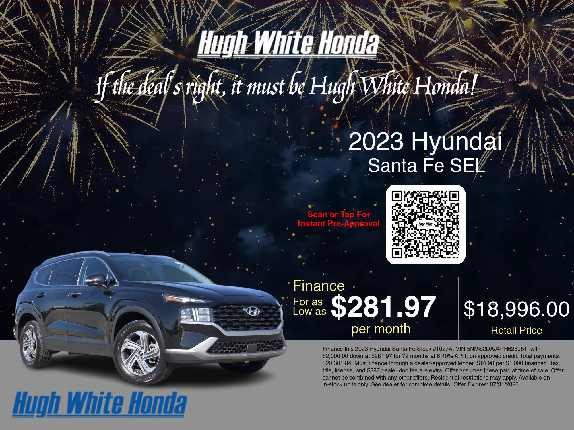 Used 2023 Hyundai Santa Fe SEL AWD/4WD image 3