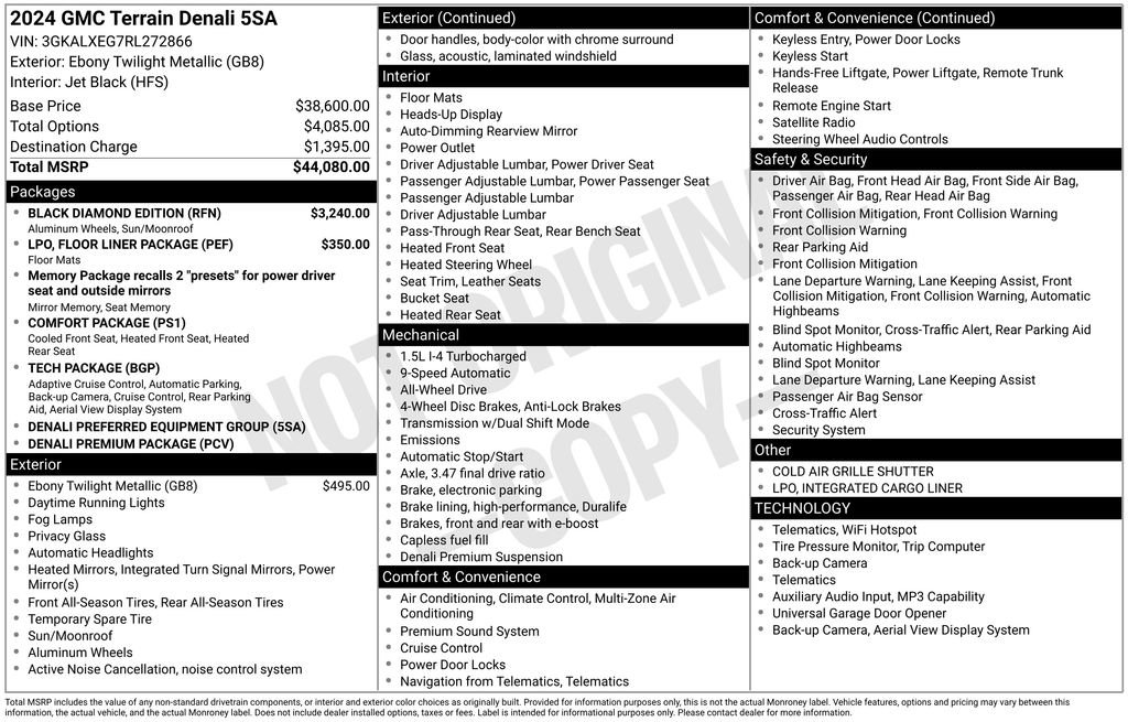 Used 2024 GMC Terrain Denali w/ Black Diamond Edition image 11