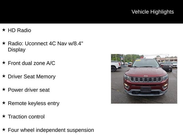 Used 2021 Jeep Compass Limited w/ Sun and Sound Group AWD/4WD image 17