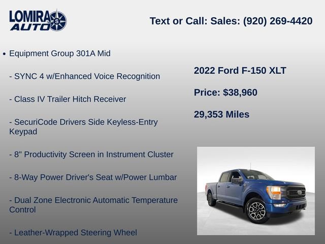 Used 2022 Ford F150 XLT w/ Equipment Group 301A Mid AWD/4WD image 8