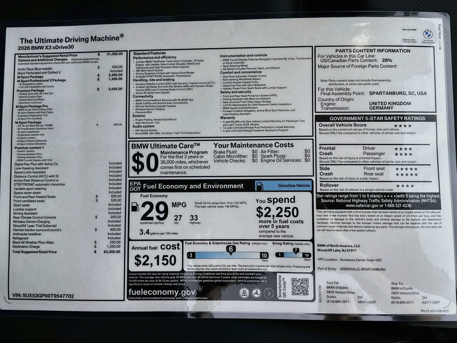 New 2026 BMW X3 xDrive30i w/ Premium Package AWD/4WD image 47