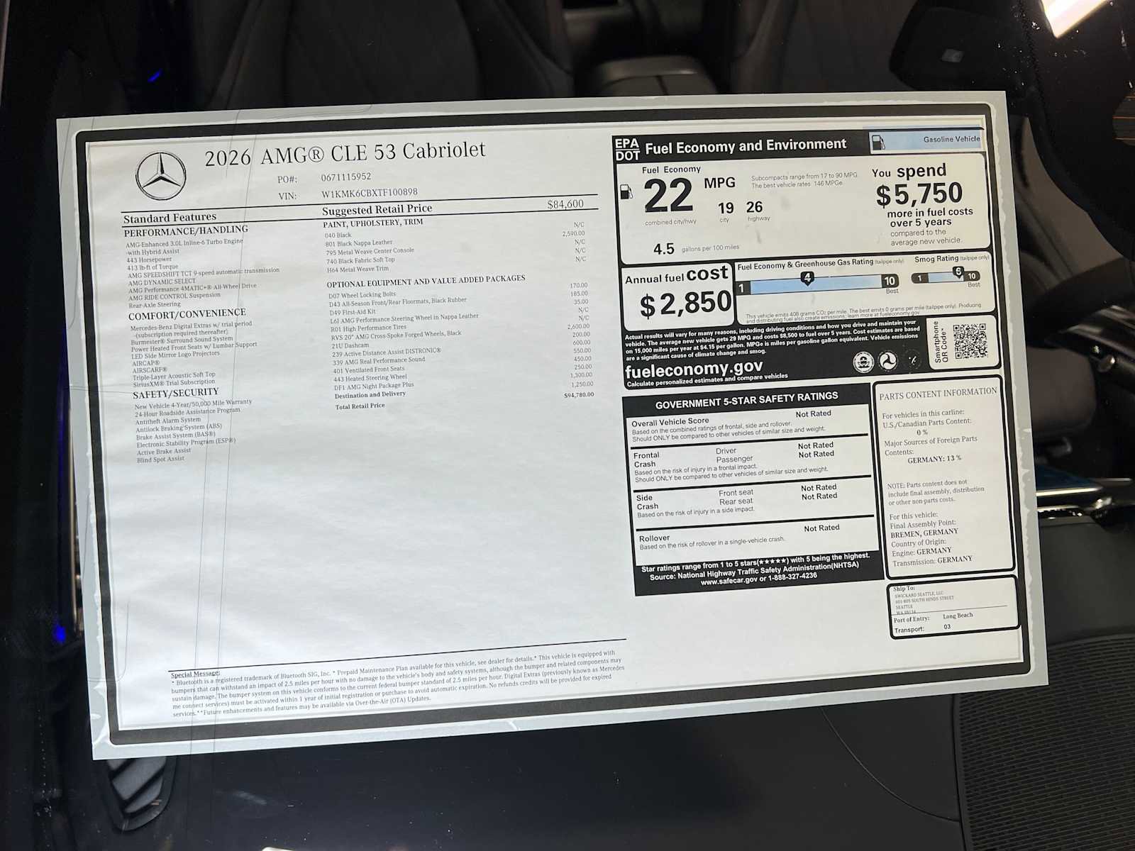 New 2026 Mercedes-Benz CLE 53 AMG 4MATIC Cabriolet image 40