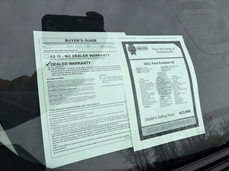 Used 2021 Ford EcoSport SE image 37