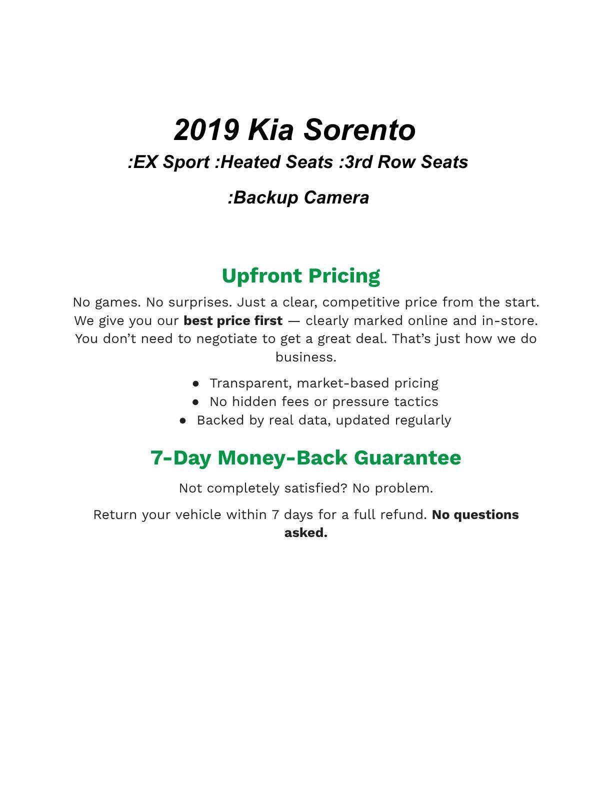 Used 2019 Kia Sorento EX FWD image 3