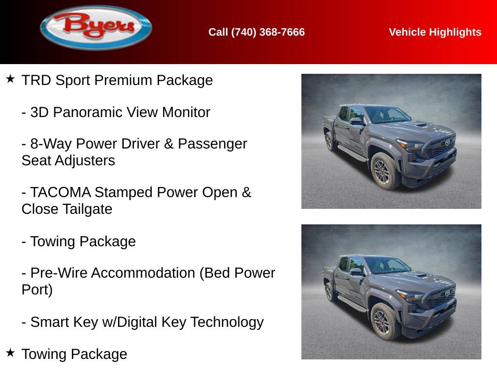 Used 2025 Toyota Tacoma TRD Sport w/ TRD Sport Premium Package AWD/4WD image 11