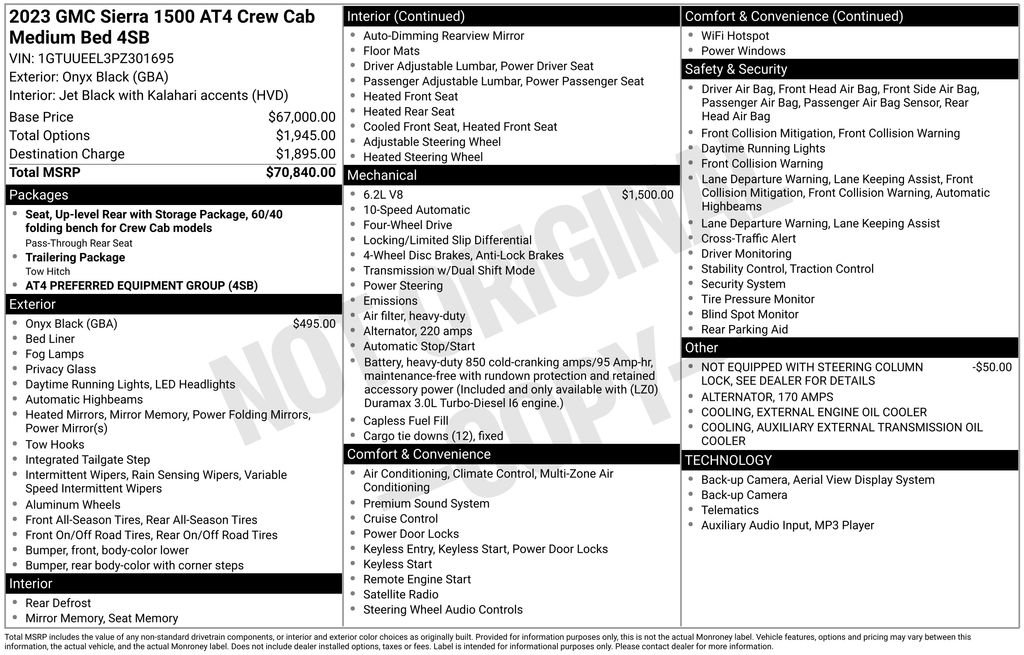 Used 2023 GMC Sierra 1500 AT4 image 32