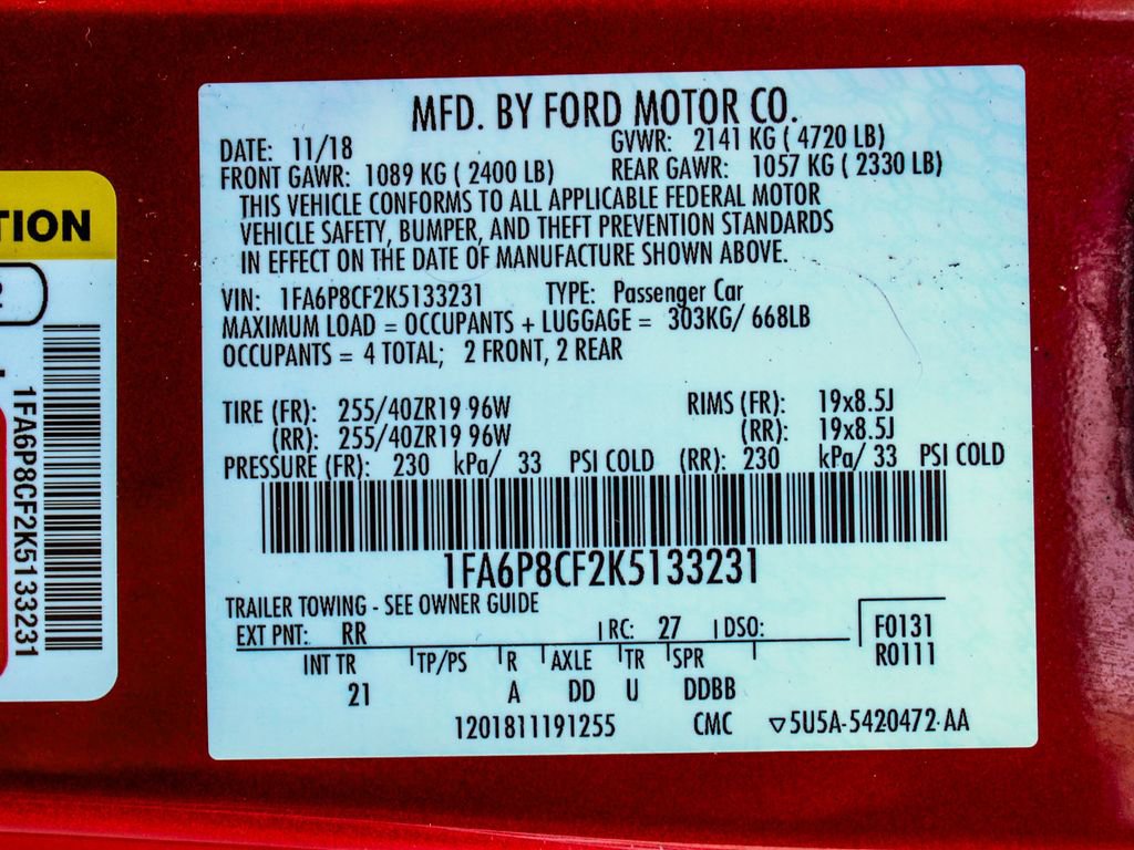 Used 2019 Ford Mustang GT w/ Ford Safe & Smart Package image 12