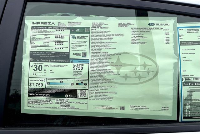 New 2025 Subaru Impreza 2.0i image 26