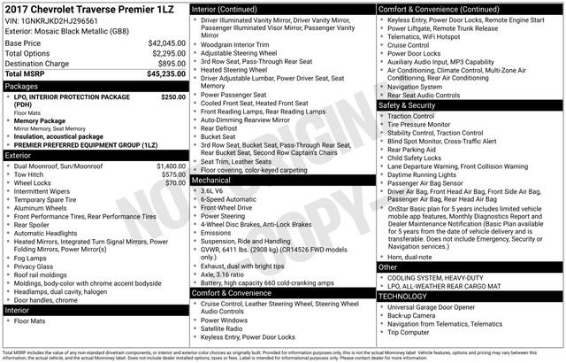 Used 2017 Chevrolet Traverse Premier image 6