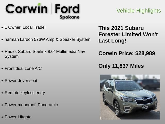 Used 2021 Subaru Forester Limited w/ Popular Package #3 AWD/4WD image 6