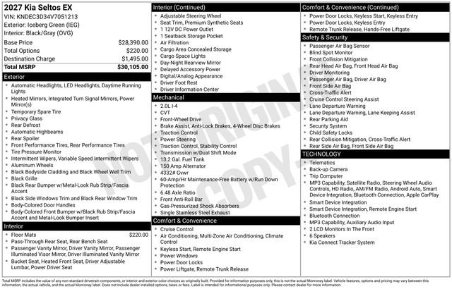 New 2027 Kia Seltos EX FWD image 5