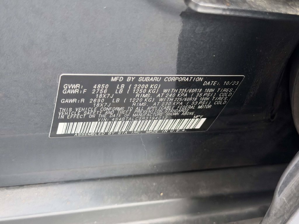 Certified 2024 Subaru Outback Onyx Edition AWD/4WD image 27