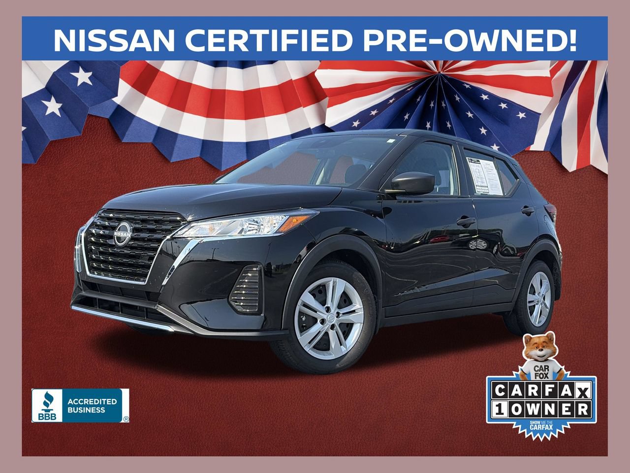 Certified 2024 Nissan Kicks S FWD 360° Tour