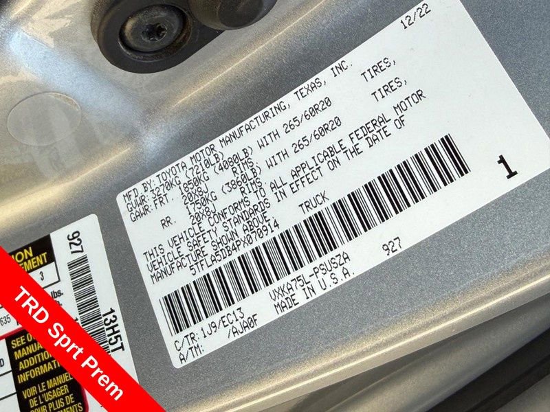 Used 2023 Toyota Tundra SR5 w/ TRD Sport Premium Package AWD/4WD image 31