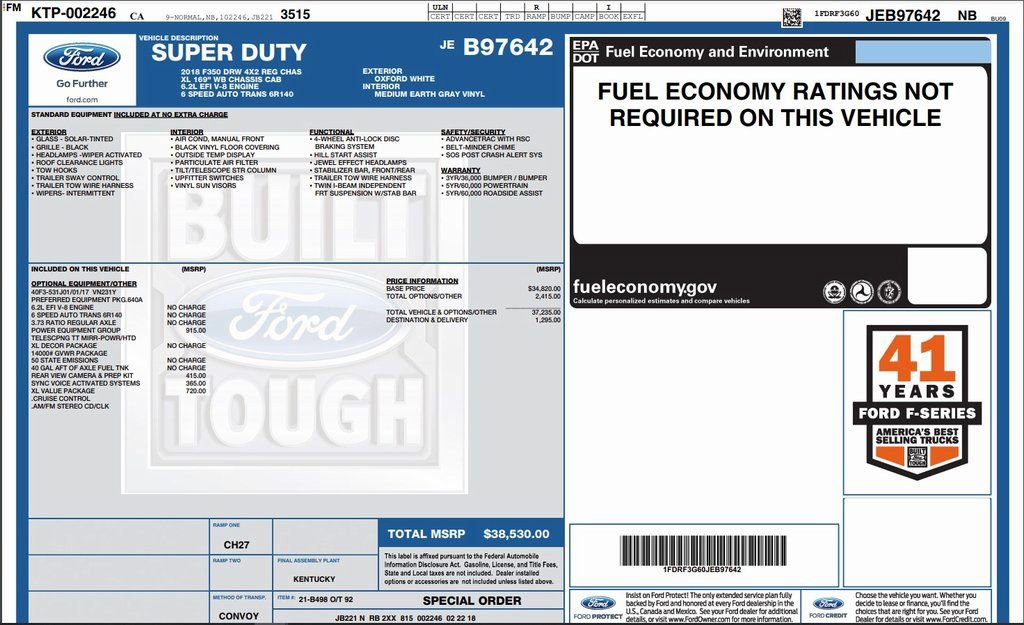 Used 2018 Ford F350 XL w/ Power Equipment Group image 49