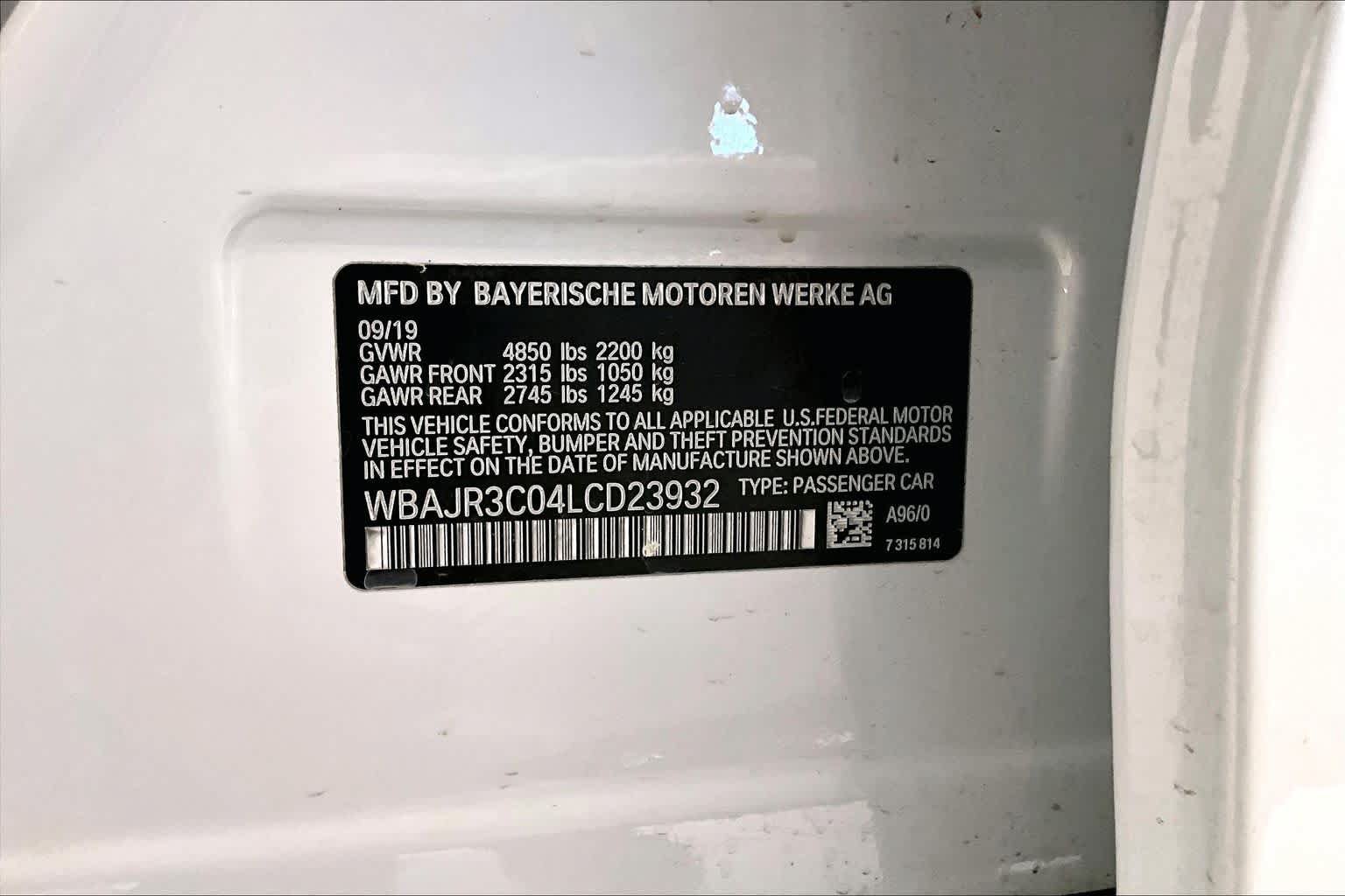 Used 2020 BMW 530i w/ Premium Package RWD image 30