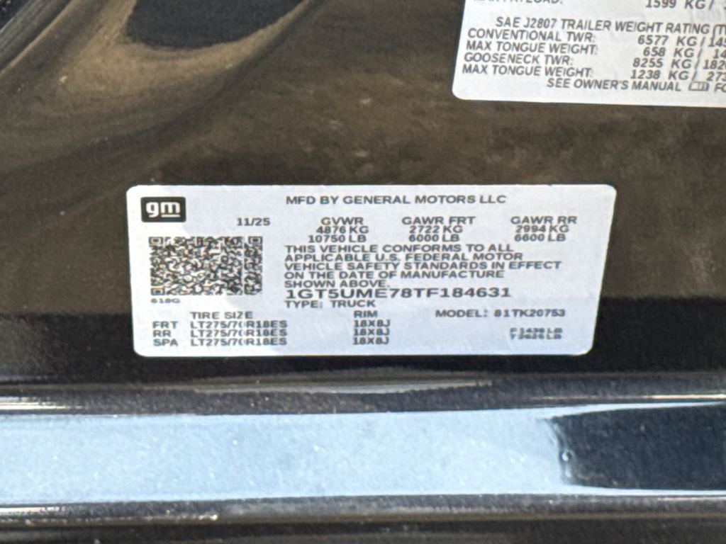 New 2026 GMC Sierra 2500 SLE w/ SLE Value Package; image 26