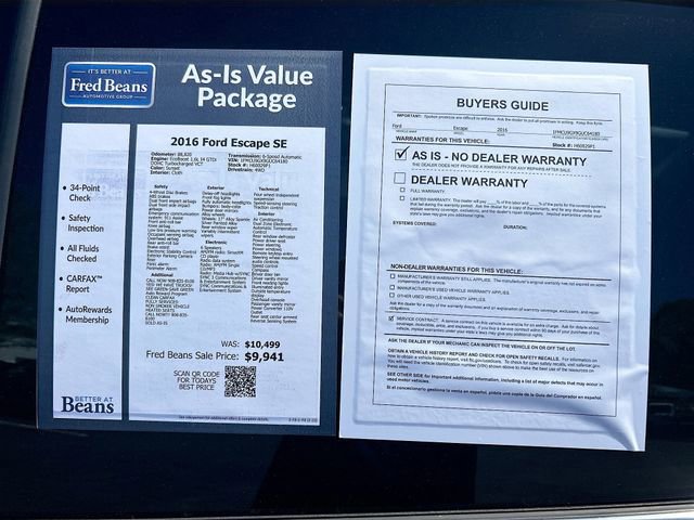 Used 2016 Ford Escape SE w/ Equipment Group 201A AWD/4WD image 34